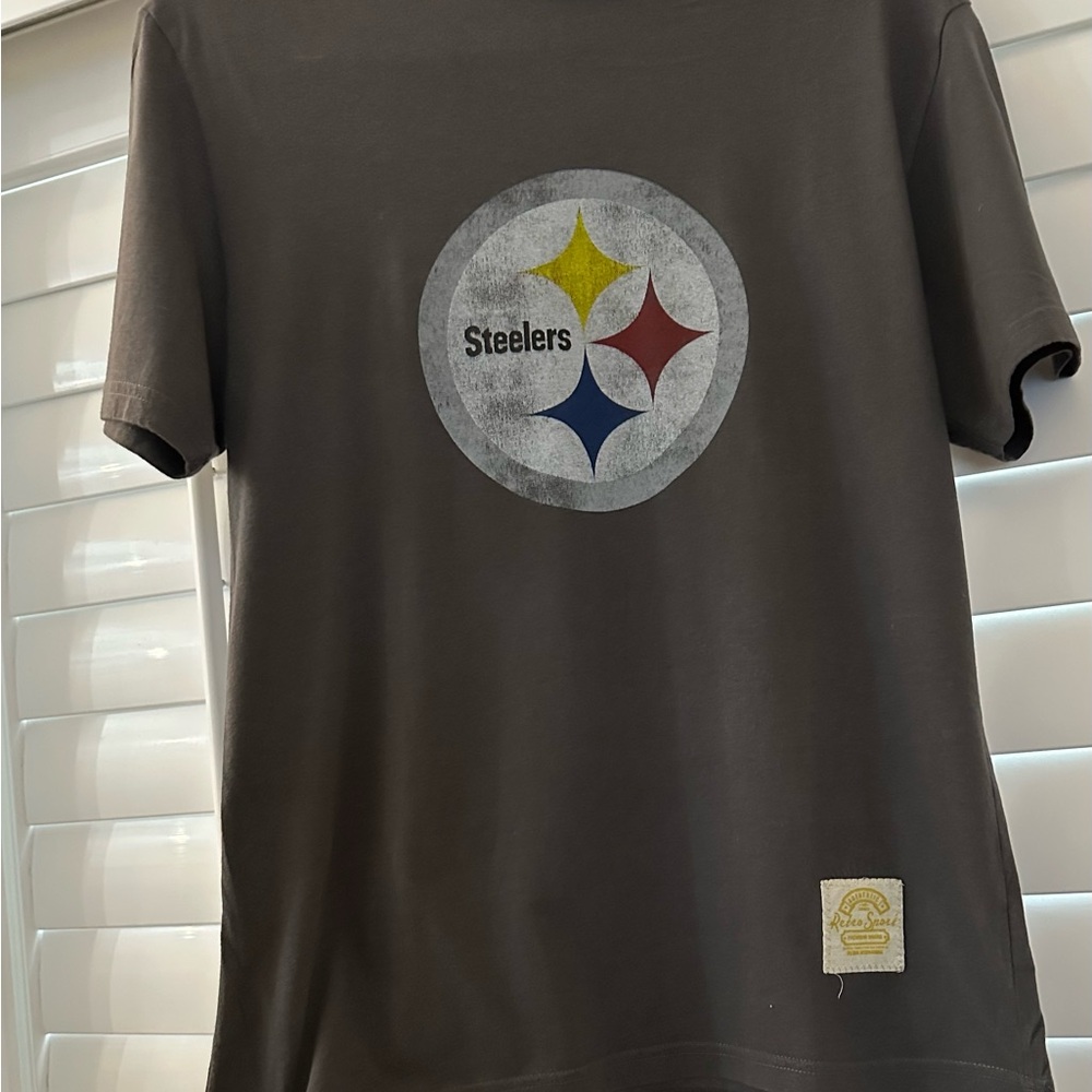Dark Gray Steelers Emblem Tee